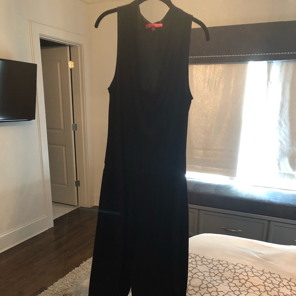 Black sleeveless romper